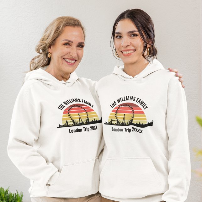 London England Sunset Customized Family Trip Hoodie (Creator Uploaded)