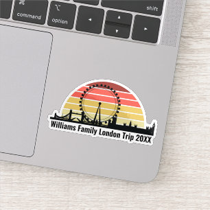 London England Sunset Customized Laptop Sticker