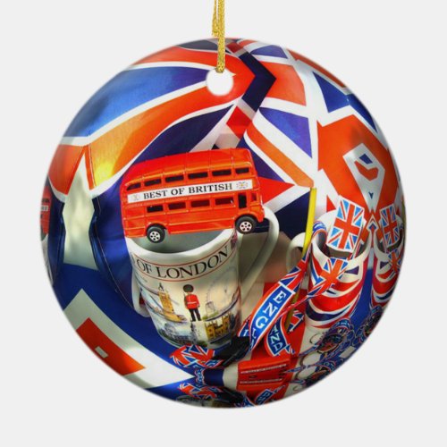 London England Tourist Attractions Ceramic Ornament