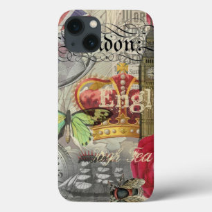 London England Travel Vintage Europe Art iPhone 13 Case