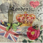 London England Travel Vintage Europe Art Cutout<br><div class="desc">London England - This beautiful travel collage features everything you love about London. The collage is the perfect gift for people who love to travel, and European cities like London, England are where they go for fun. A destination for a city vacation, this London travel collage is a great gift...</div>