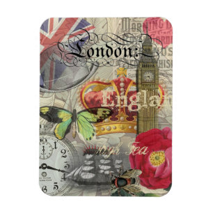 London England Travel Vintage Europe Art Magnet