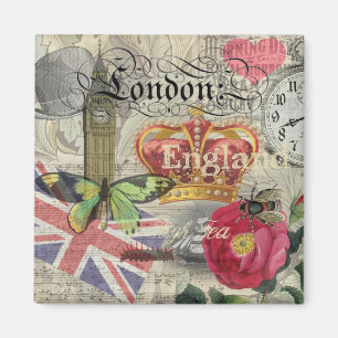 London England Travel Vintage Europe Art Magnet