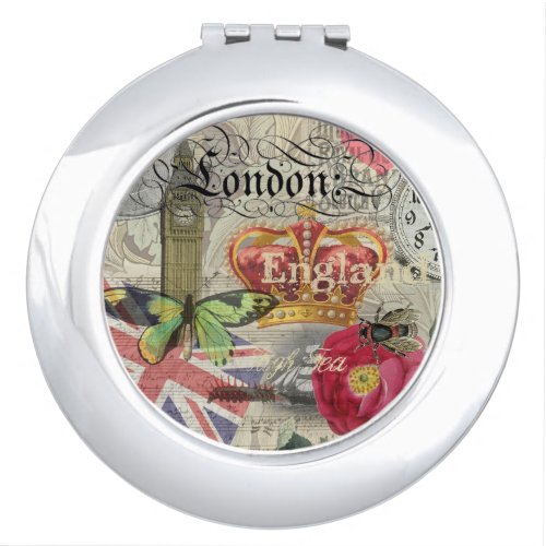 London England Travel Vintage Europe Art Vanity Mirror