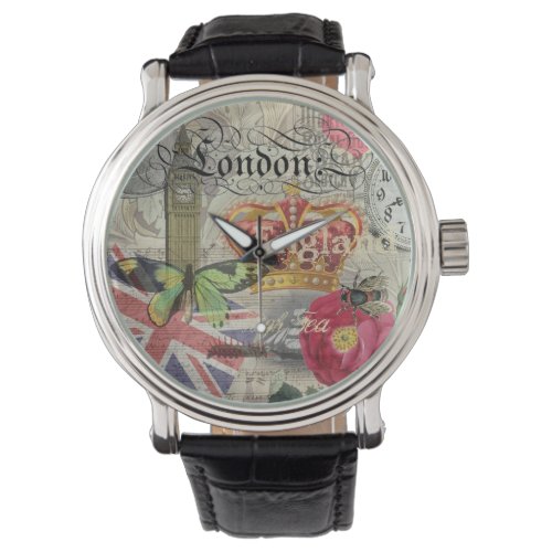 London England Travel Vintage Europe Art Watch