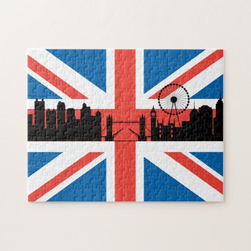 London England Union Jack Flag Jigsaw Puzzle