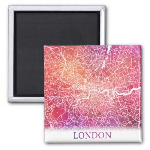 London England United Kingdom City Map Travel Magnet