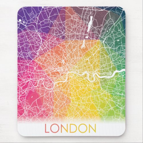 London England United Kingdom City Map Travel Mouse Pad