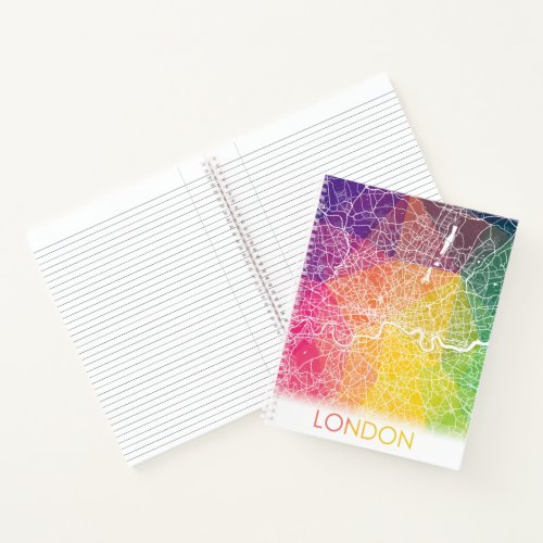 London England United Kingdom City Map Travel Notebook