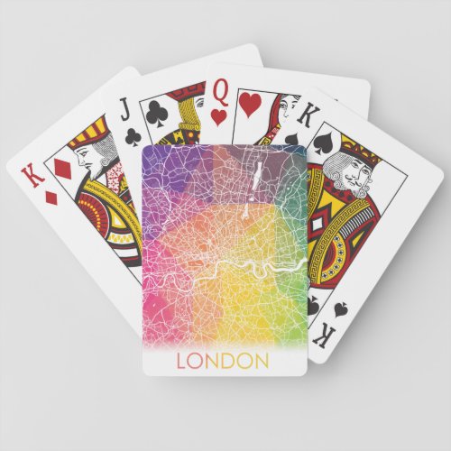 London England United Kingdom City Map Travel Poker Cards