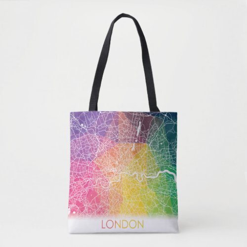 London England United Kingdom City Map Travel Tote Bag