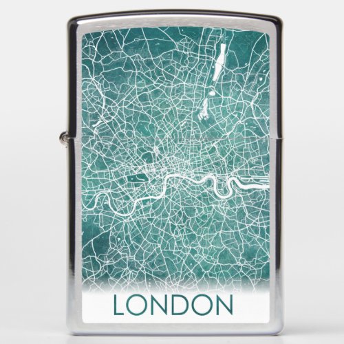 London England United Kingdom City Map Travel Zippo Lighter