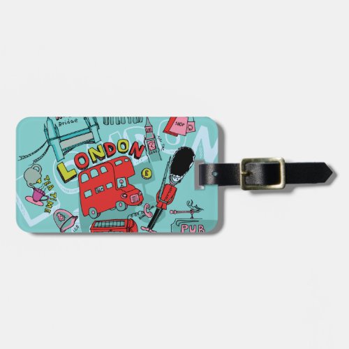 London  England United Kingdom Travel Art Luggage Tag