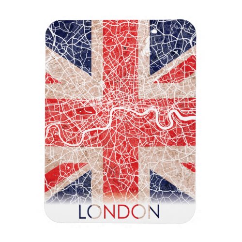 London England United Kingdom UK Flag City Map Magnet