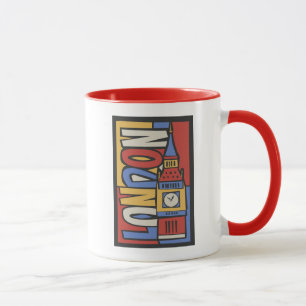 London, England Vibrant Handrawn Design Mug