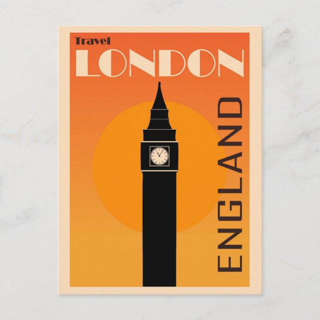 London England Vintage Big Ben Travel  Postcard (Front)