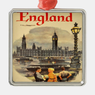 London England Vintage Style Big Ben Metal Ornament