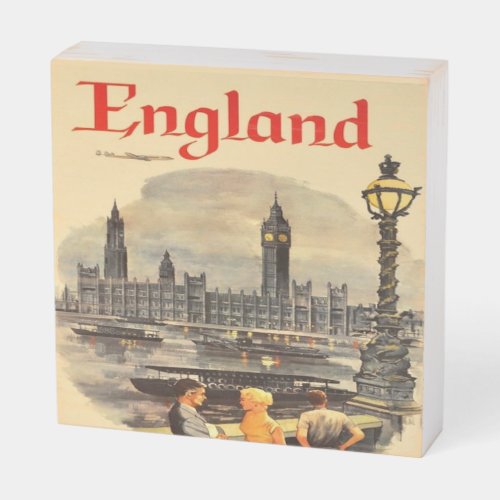 London England Vintage Style Big Ben  Wooden Box Sign