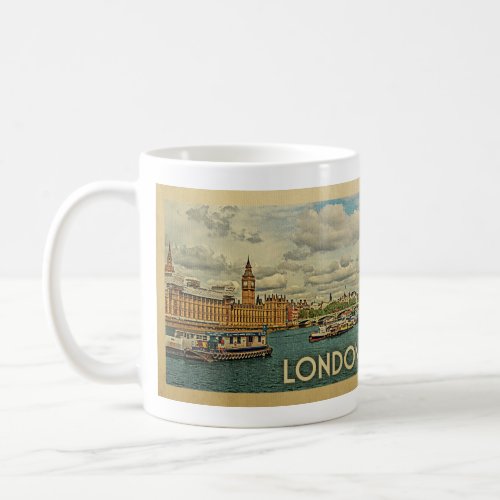 London England Vintage Travel Coffee Mug