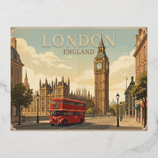 London England Vintage Travel Postcard