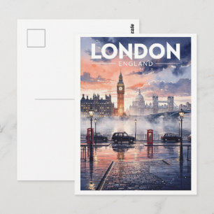 London England Vintage Travel Postcard