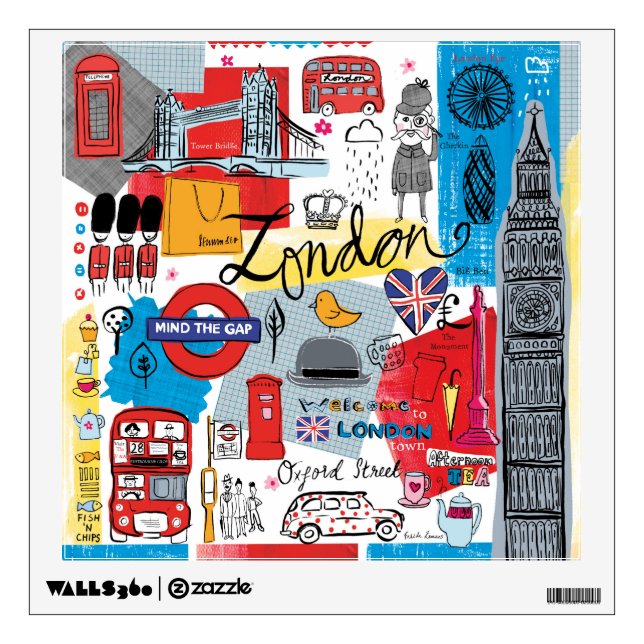 London, England Wall Decal (Front)