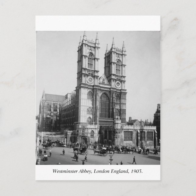 London England, Westminster Abbey 1903 Postcard (Front)