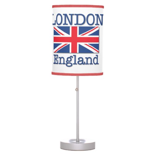 London England with the Union Jack flag Table Lamp