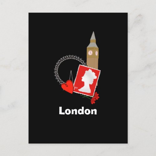 London eye Big Ben first class stamp Postcard