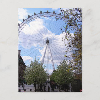 London Eye Blue Sky Clouds Postcard