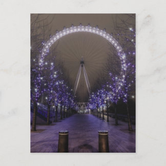 London eye by night postcard