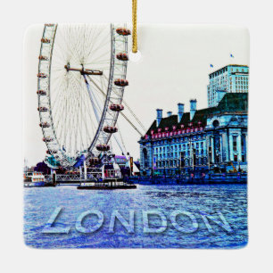 London Eye Ceramic Ornament