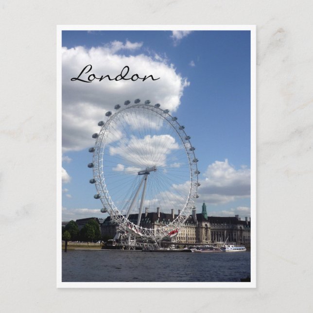 london eye cloud postcard (Front)