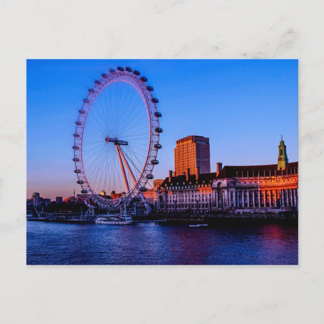 London Eye in Night Postcard (Front)