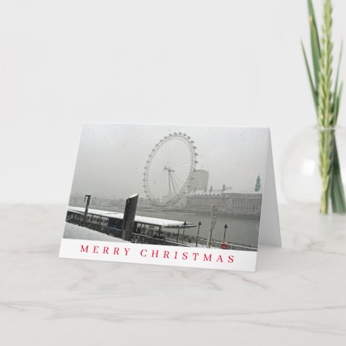 London Eye in winter Christmas card 