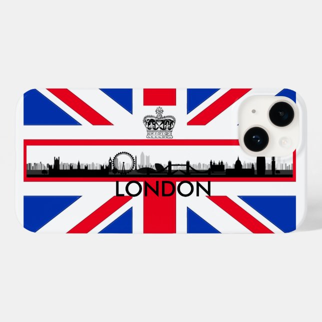 London Eye Skyline Union Jack Flag Case-Mate iPhone Case (Back (Horizontal))