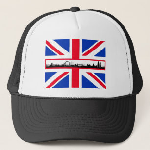 London Eye Skyline Union Jack Flag  Trucker Hat