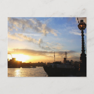 London Eye sunset Postcard