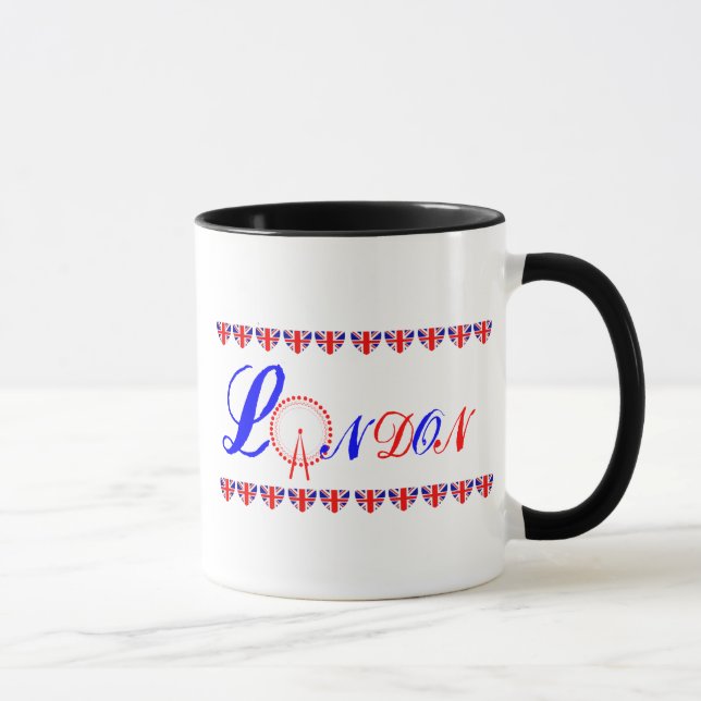 London Eye Union Jack British Theme Mug (Right)