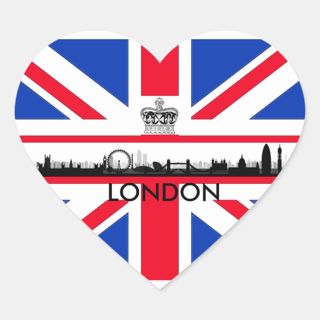 London Eye Union Jack Flag Sticker (Front)