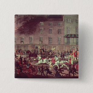 London Fire Engines, engraved by R.G. Reeve Button