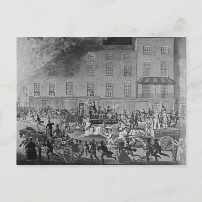 London Fire Engines Postcard (Front)