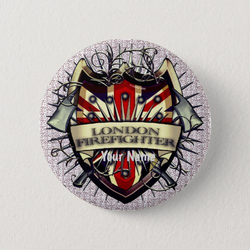 London Firefighter custom name pin