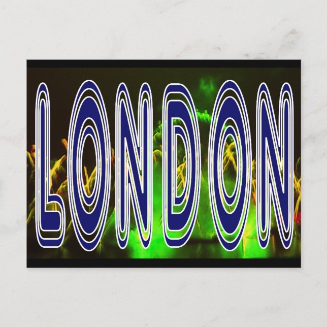 London fireworks celebration on Thames  postcard (Front)