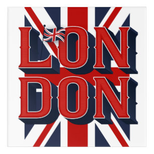 London Flag Acrylic WallArt (12x12) Print