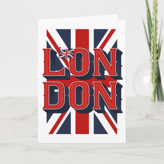 London Flag  / Folded Greeting Card (Front)