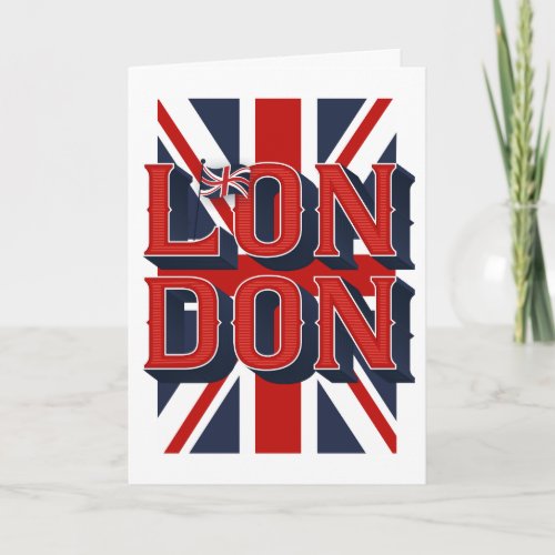 London Flag   Folded Greeting Card