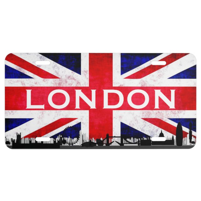 London Flag License Plate (Front)
