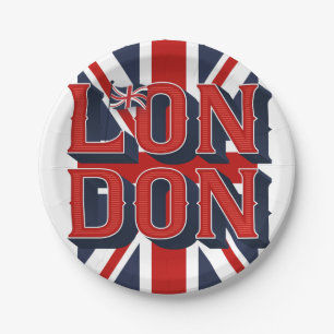 London Flag Paper Plates