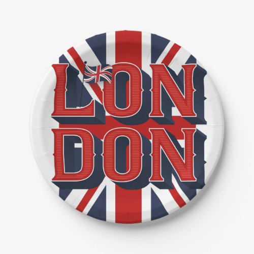 London Flag Paper Plates